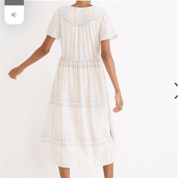 Madewell Clara linen blend midi dress - Picture 3 of 16